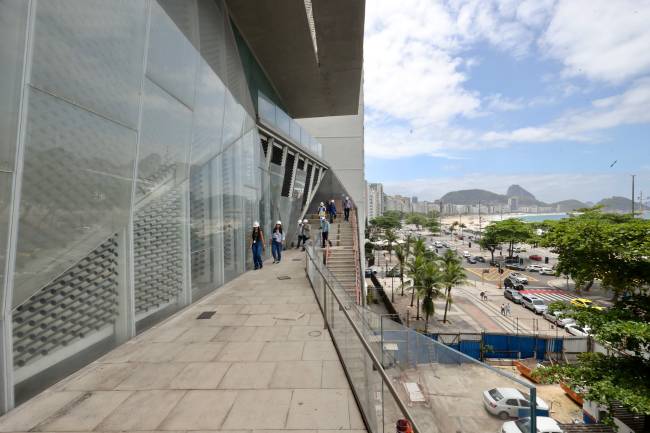 Vista panorâmica de Copacabana a partir da nova sede do MIS
