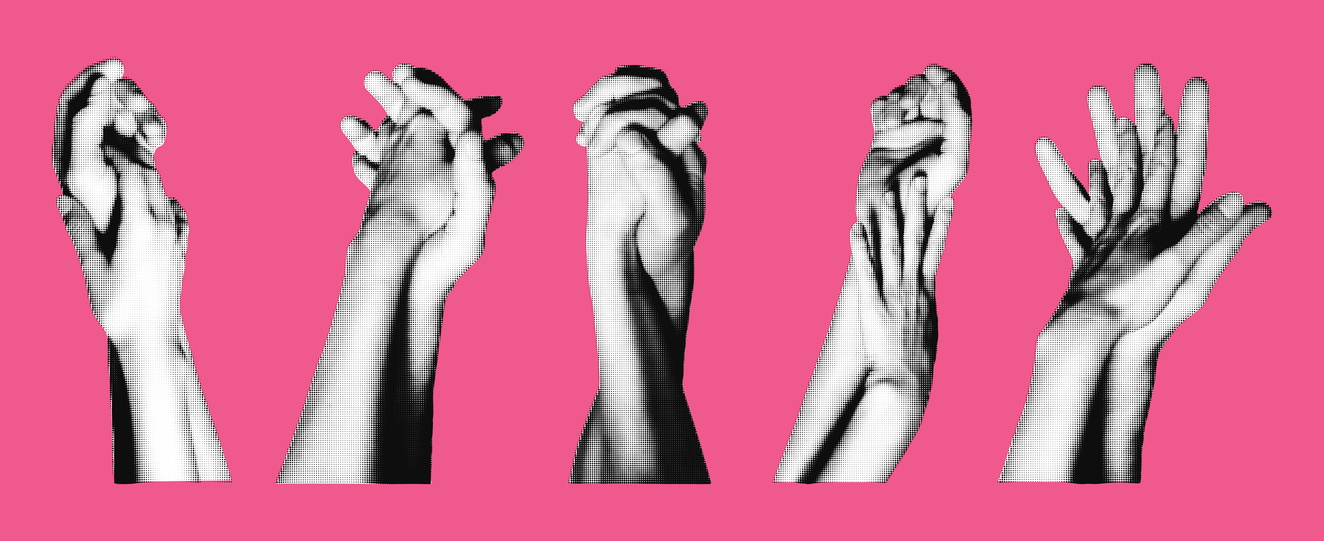 sexo, afeto, sexualidade, relacionamento, Hands of lovers holding together halftone collage vector illustration
