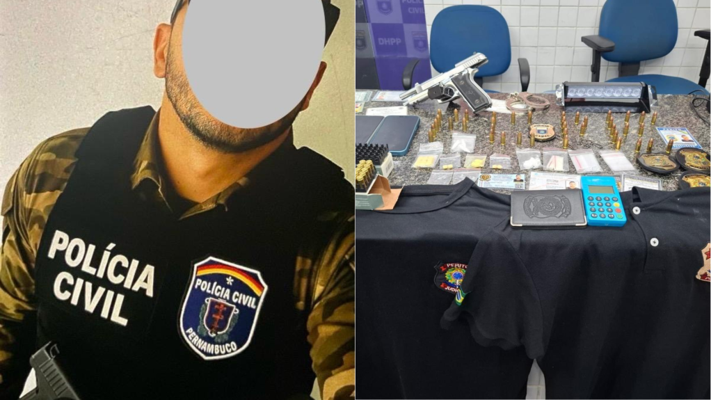 PE: Traficante usava armas, farda distintivo e sirene da polícia em carro