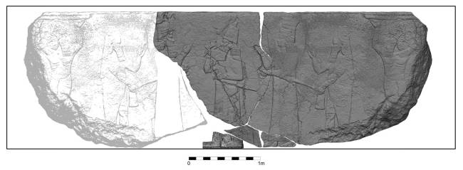 modelo 3d relevo templo iraque assirio