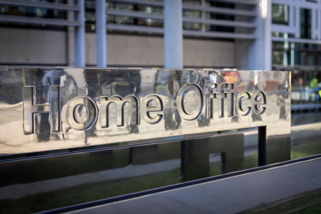 The Home Office sign outside their building in Whitehall, London, United Kingdom on the 18th of March 2025.The Home Office is a British government department responsible for keeping the countries citizens safe and the country secure. The Home Office plays the major role in the security and economic prosperity of the United Kingdom. (photo by Andrew Aitchison / In pictures via Getty Images)