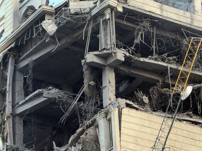 Israel Launches Strikes Against Iran TEHRAN, IRAN - JUNE 13: A destroyed building is shown following a massive Israeli airstrike in the Kamranieh neighborhood on June 13, 2025 in Tehran, Iran. (Photo by Contributor#699095/Getty Images)
