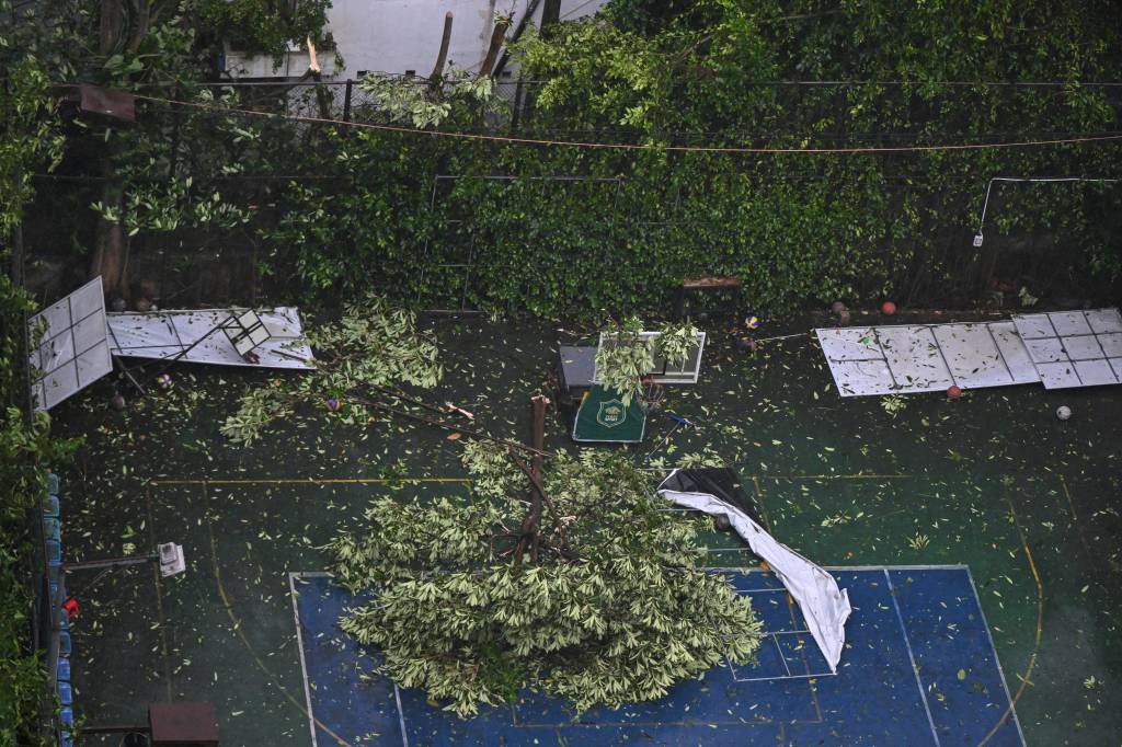 Árvores arrancadas, enchentes, ondas de 2 metros: tufão Kajiki atinge o Vietnã; veja vídeos