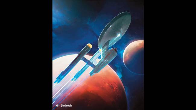 Arte da Enterprise deve fazer parte da coleção de Star Trek que chega no final de 2026