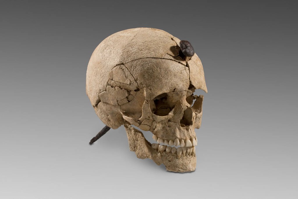 Crânios atravessados por pregos expõem ritual milenar de guerra e devoção