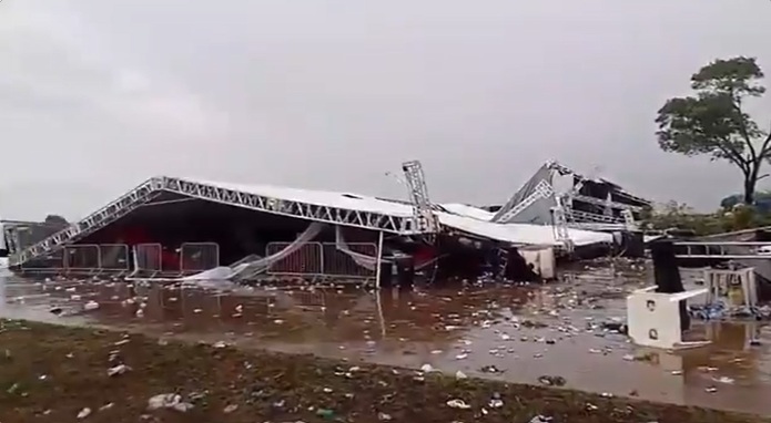 Estrutura de festa desaba e mata uma pessoa no interior de SP; 58 ficam feridos