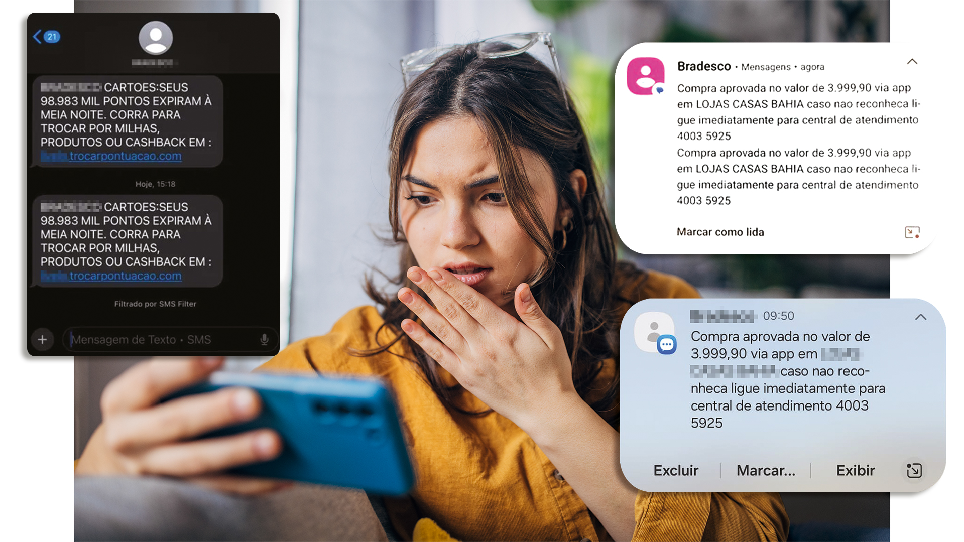 TODO CUIDADO É POUCO - Na mira dos marginais: mensagens pegam as vítimas desavisadas