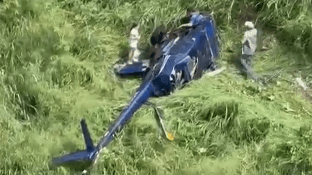 Piloto sem habilitação é preso após queda de helicóptero na Paraíba