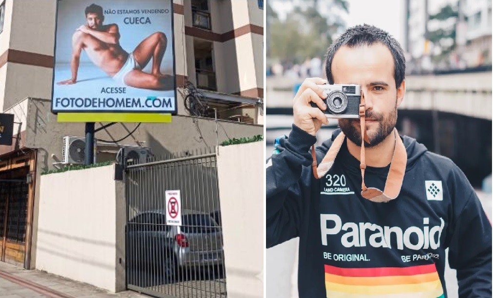 Vereador pede retirada de outdoor com modelo de cueca em Balneário Camboriú