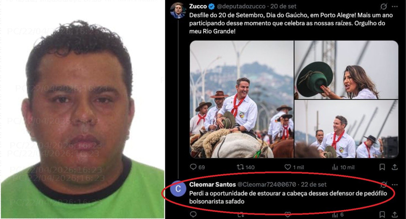 Militante de esquerda confirma ameaças de morte a candidato a governador do RS