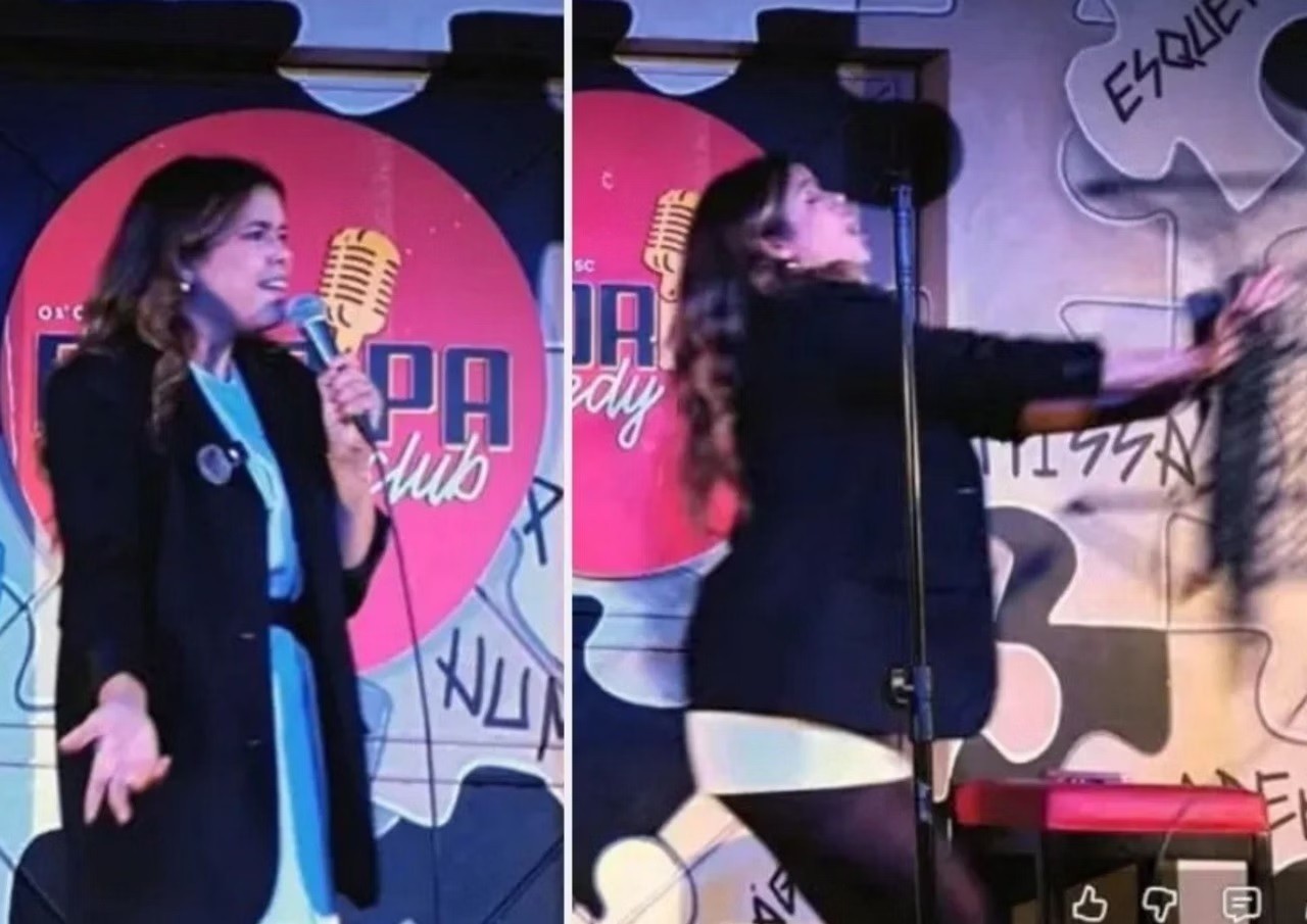 A piada que fez comediante Fernanda Arantes ser agredida em show em SC
