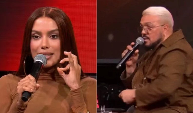 Anitta alfineta Belo ao vivo e causa saia-justa no ‘Estrelas da Casa’